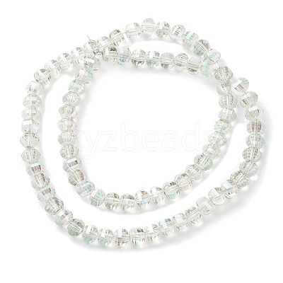 Electroplate Transparent Glass Beads Strands X-EGLA-K015-13C-1