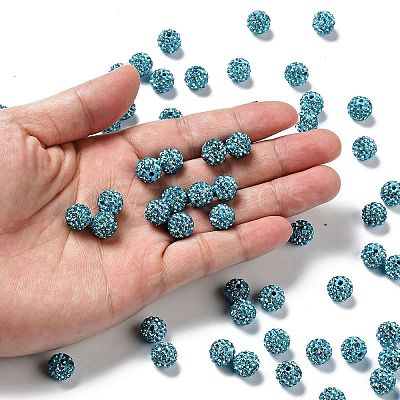 Pave Disco Ball Beads X-RB-A130-10mm-3-1