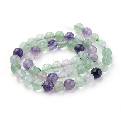 Natural Fluorite Beads Strands G-E112-4mm-18-1