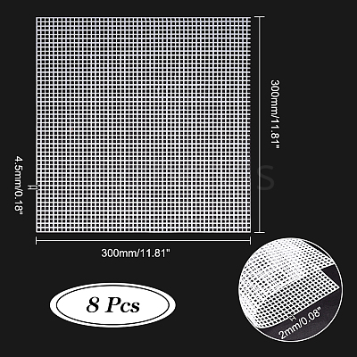 Plastic Mesh Canvas Sheets AJEW-WH0413-62B-1