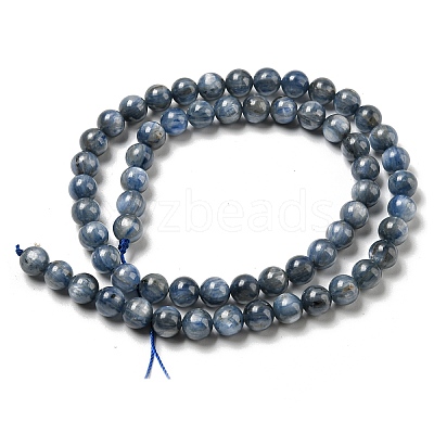 Natural Kyanite/Cyanite/Disthene Round Beads Strands G-N0150-05-6mm-01-1
