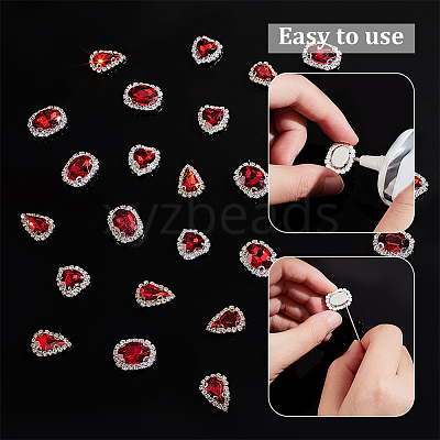 30Pcs 3 Style Sew on Rhinestone GLAA-GA0001-63A-1