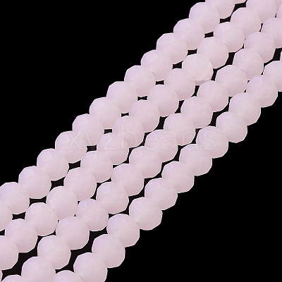 Imitation Jade Solid Color Glass Beads Strands EGLA-A034-J6mm-MD02-1