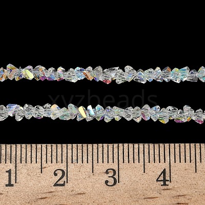 Electroplate Transparent Glass Beads Strands X-EGLA-P061-04C-AB22-1