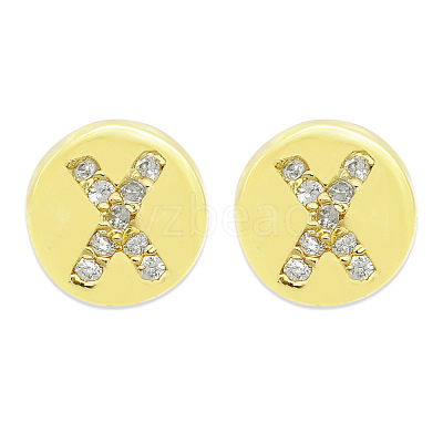 Brass Micro Pave Clear Cubic Zirconia Beads KK-T030-LA843-XX3-1