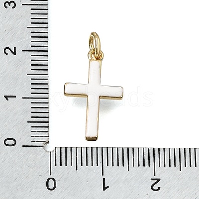 Brass Enamel Pendants KK-CBAEEA8-10B-G-1