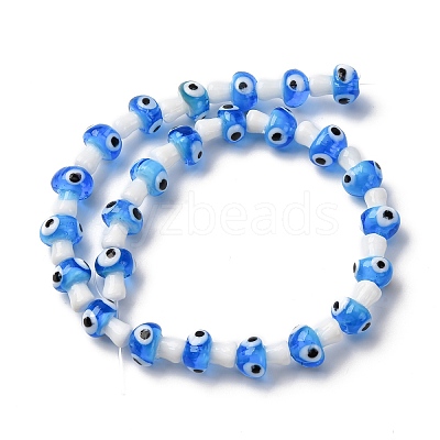 Handmade Evil Eye Lampwork Beads Strands LAMP-S069-01A-05-1