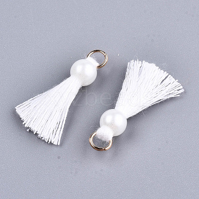 Polycotton(Polyester Cotton) Tassel Pendant Decorations FIND-T052-13Q-1