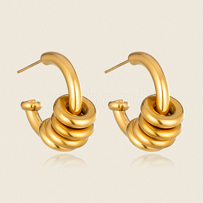 304 Stainless Steel Stud Earrings for Women JZ7724-1-1
