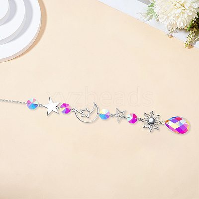 1Pc Iron Big Pendant Decorations DJEW-CN0001-37B-1