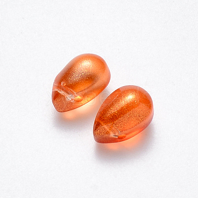 Transparent Spray Painted Glass Charms GLAA-R211-03-B04-1