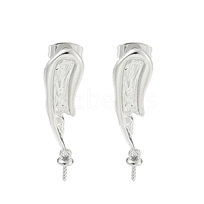 Brass Stud Earring Findings KK-M326-19P-1