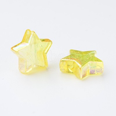Eco-Friendly Transparent Acrylic Beads X-PL556-2-1