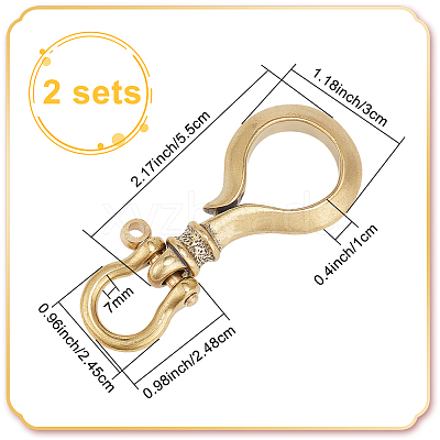 1Pc Brass D Ring Screw Pin Anchor Shackle FIND-WR0010-61-1