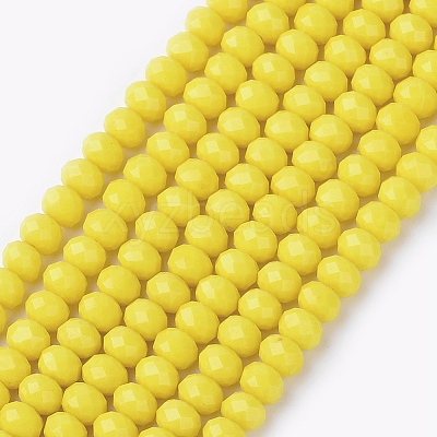 Imitation Jade Glass Bead Strands GLAA-F001-6x4mm-11-1