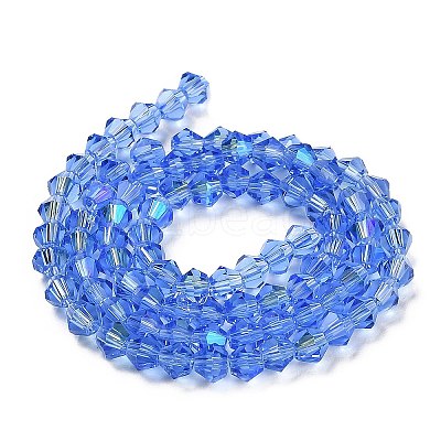 Transparent Electroplate Glass Beads Strands LS-GLAA-F029-2mm-D07-1