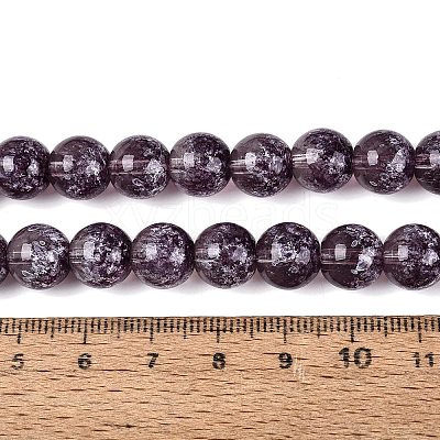 Transparent Half Spray Painted Glass Beads Strands LS-GLAA-Q110-02A-10-1