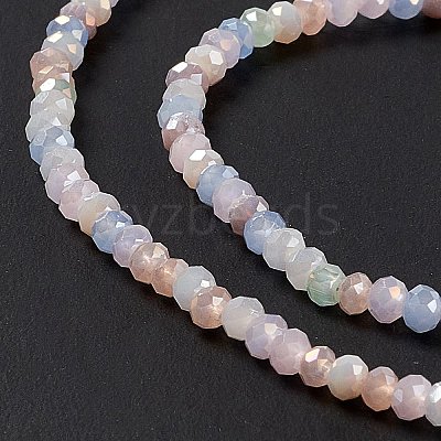 Electroplate Glass Beads Strands EGLA-S192-001A-B14-1