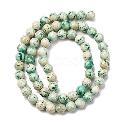 Natural Dyed Marble Beads Strands G-P593-6mm-01-1