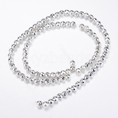 Electroplate Non-magnetic Synthetic Hematite Bead Strands G-Q465-22S-1