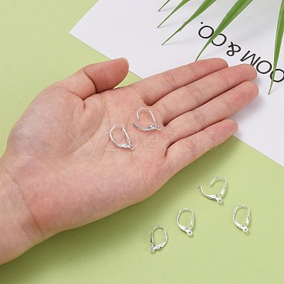 925 Sterling Silver Leverback Hoop Earrings Findings STER-A002-236-1