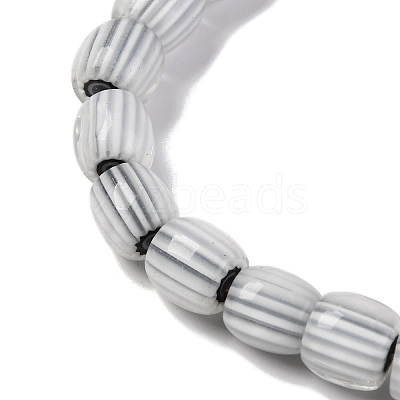 Handmade Lampwork Chevron Beads Strands LAMP-K041-01B-11-1