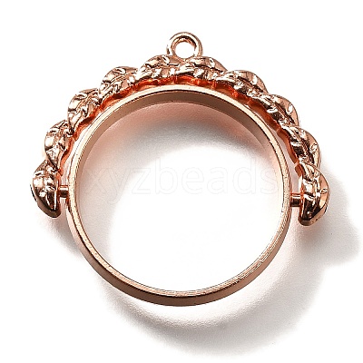 Alloy Open Back Bezel Pendants PALLOY-I223-17RG-1