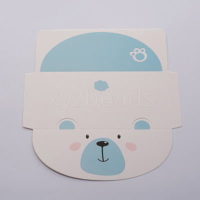 Animal Cartoon Paper Greeting Cards DIY-WH0161-09B-1