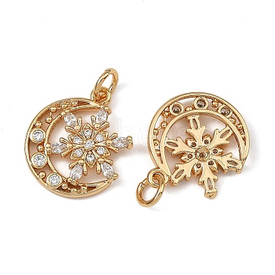 SHEGRACE Brass Pave Clear Cubic Zirconia Charms XGRQ4D726-665G-1