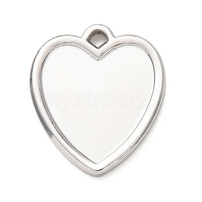 304 Stainless Steel Pendant Cabochon Settings STAS-Z204-04P-13-1