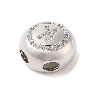 Rack Plating Brass & Cubic Zirconia Pendants KK-Z047-07P-K-RS-1