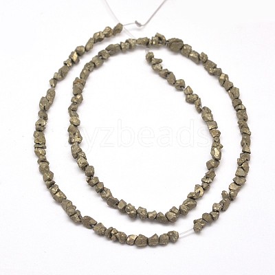 Natural Pyrite Nuggets Beads Strands G-I125-84-1