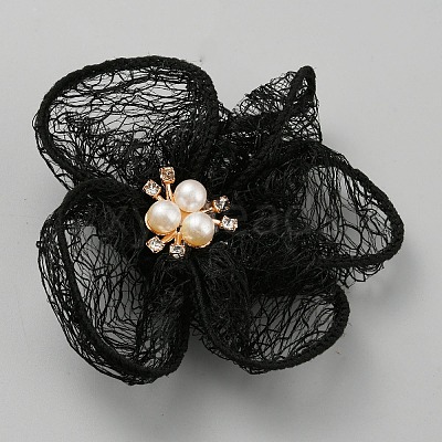 Flower Cloth Shoe Decorations FIND-WH0418-88B-1