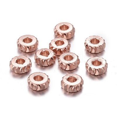Brass Spacer Beads KK-K249-03A-RG-1