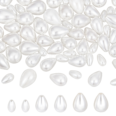 60Pcs 3 Styles Polished Shell Pearl Beads Strands BSHE-NB0001-38-1
