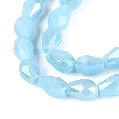 Opaque Solid Color Electroplate Glass Beads Strands EGLA-N013-P4mm-B12-1