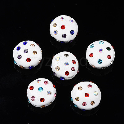 Polymer Clay Rhinestone Beads RB-S056-27H-1