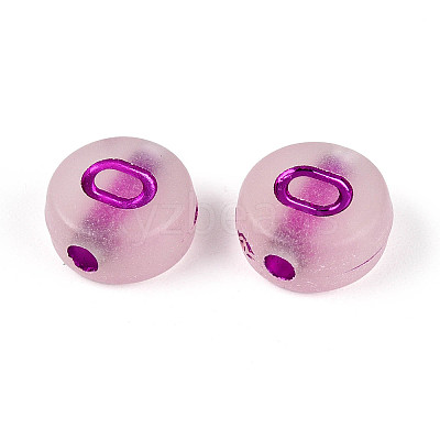 Luminous Frosted Acrylic Beads FACR-T008-02O-1