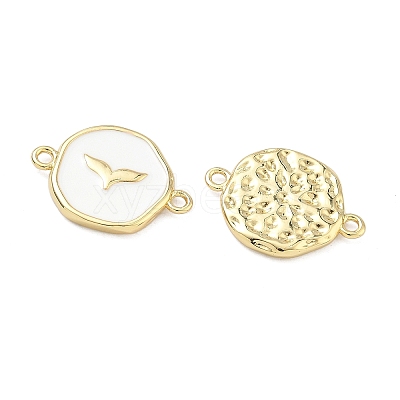 Ocean Brass Enamel Connector Charms KK-C251-05G-01-1