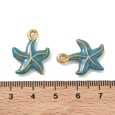 304 Stainless Steel Enamel Pendants STAS-L316-22G-04-1