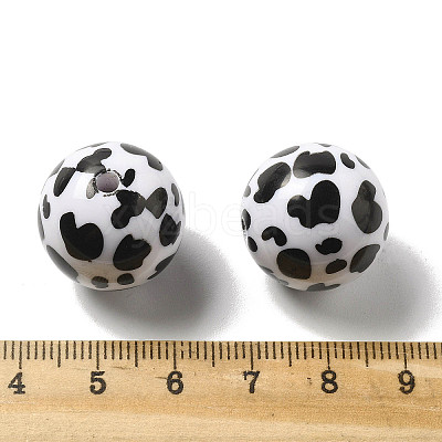 Printing Opaque Acrylic Beads OACR-H049-01D-1