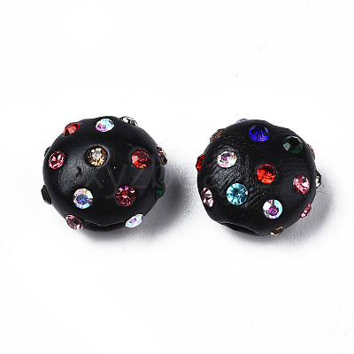 Polymer Clay Rhinestone Beads RB-S056-27I-1