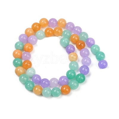 Natural Dyed White Jade Beads Strands G-NH0045-01A-1