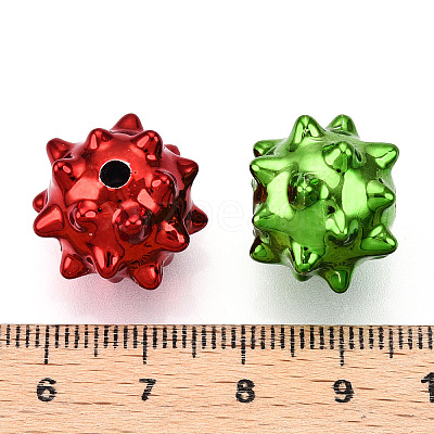 UV Plating Opaque Acrylic Beads PACR-T017-07-1