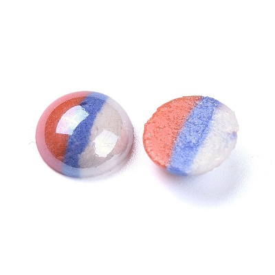 Opaque Glass Cabochons GGLA-S038-12F-10mm-1