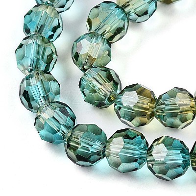 Baking Paint Transparent Glass Beads X1-DGLA-A035-T6mm-A08-1