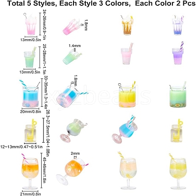 Resin Pendants CRES-SC0001-39-1