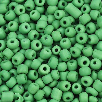 Frosted Opaque 6/0 Glass Seed Beads SEED-R029-4mm-A10-1