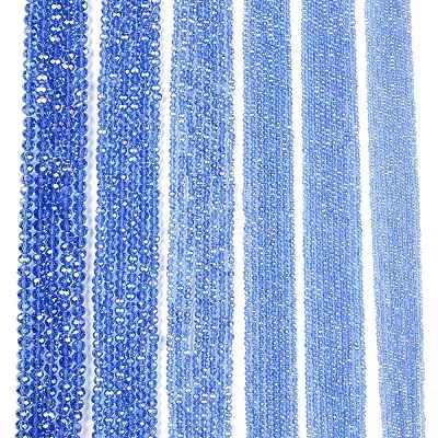 Electroplate Glass Beads Strands EGLA-A044-T3mm-B14-1