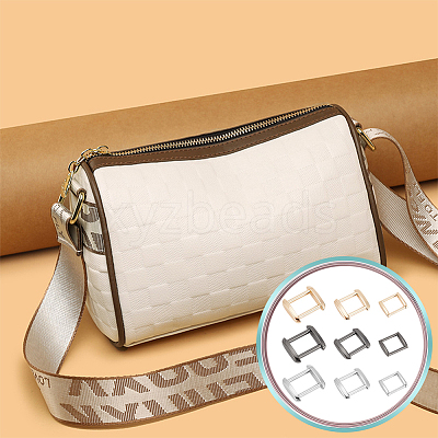 18Pcs 9 Style Zinc Alloy Rectangle Buckle Ring DIY-WR0002-59-1